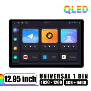 Newest 12.95" After-Market Replacement 1 Din Android 12.0 Car Music Multimedia System  
