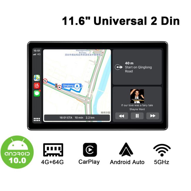 JOYING Newest 11.6 Double Din Car Radio 8GB+128GB Built-in Android