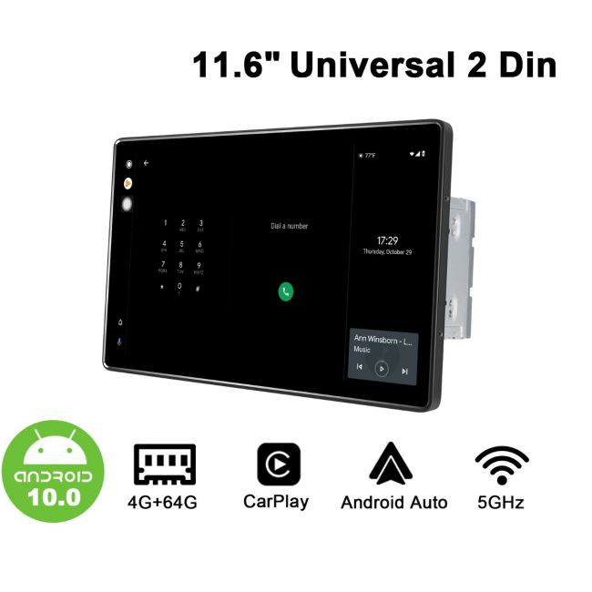 Radio Universal 1 DIN Android Auto Carplay 5 Pulgadas