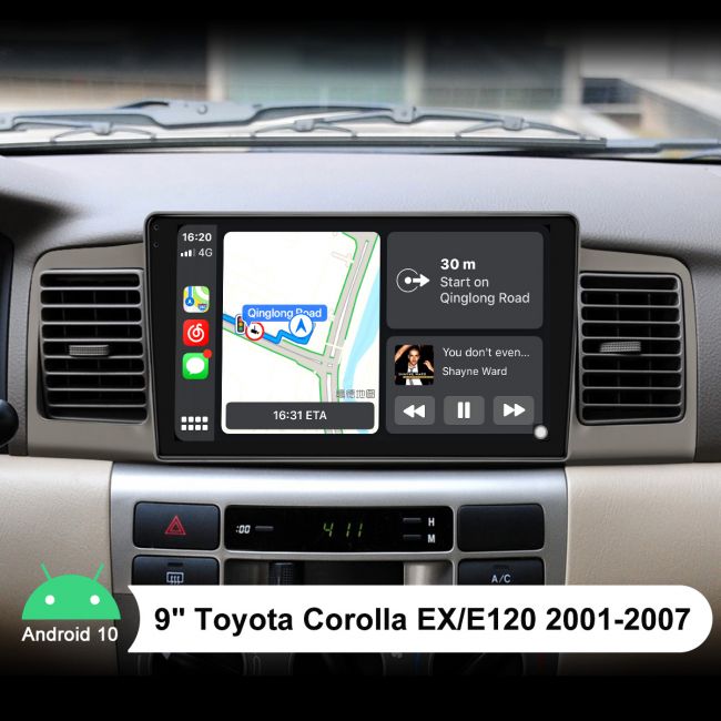 2001 2007 Toyota Corolla Android 10 0 Car Audio System Upgrade From Joying
