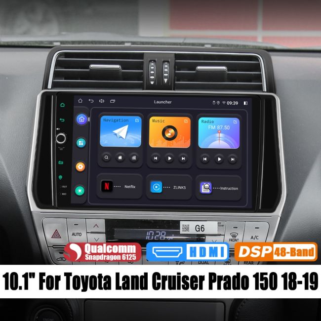 2018-2019 Toyota Land Cruiser Prado 150 10.1'' Big Screen Android