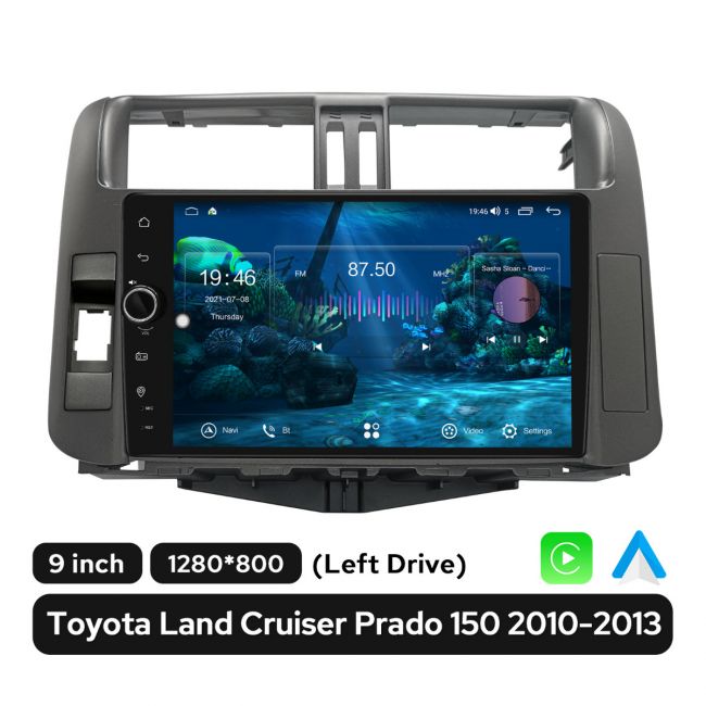 1/16G Android8.1 for Prado 150 Car Radio GPS Navi Android 8.1 IPS for Toyota Prado 150 Land Cruiser 2010-2013 Multimedia Video Head Unit with Bluetooth WiFi 4G Stereo Touch Navigation