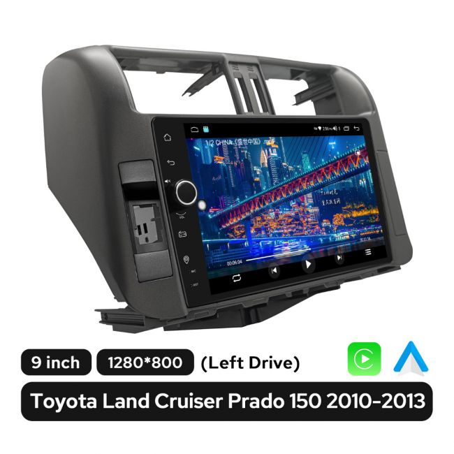 1/16G Android8.1 for Prado 150 Car Radio GPS Navi Android 8.1 IPS for Toyota Prado 150 Land Cruiser 2010-2013 Multimedia Video Head Unit with Bluetooth WiFi 4G Stereo Touch Navigation