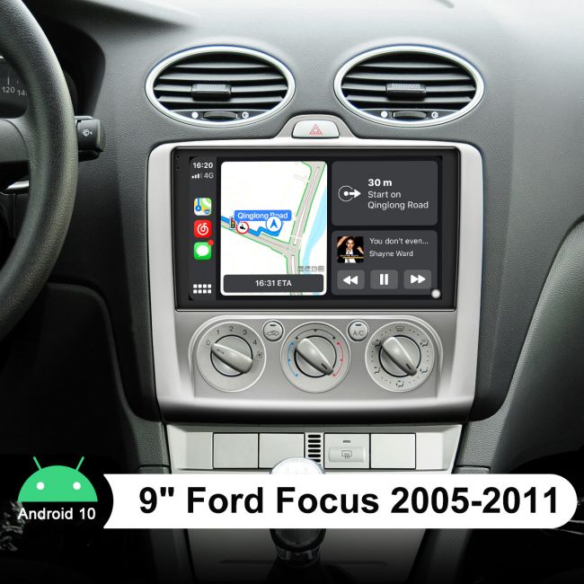 9 Inch Android 10 0 Plug And Play Car Stereo With Dsp For Ford Focus 2005 2011