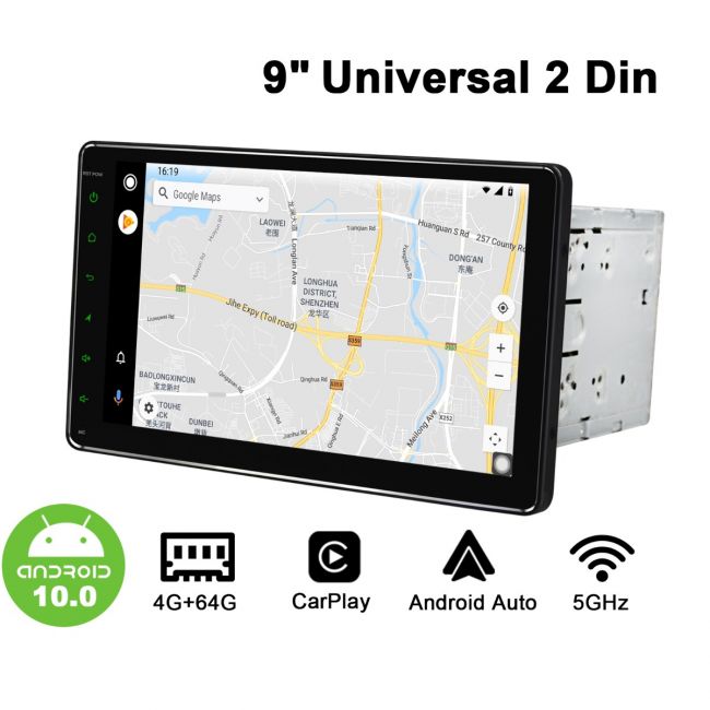 Joying 9 Inch Double Din Android 10.0 Car Stereo Upgrade With Bluetooth 5.1  4GB/64GB