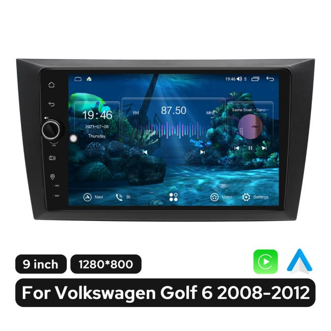 Verstelbaar Ambassade winter 9 Inch Plug and Play Autoradio for Volkswagen Golf 6 2008-2012 Built-in DSP