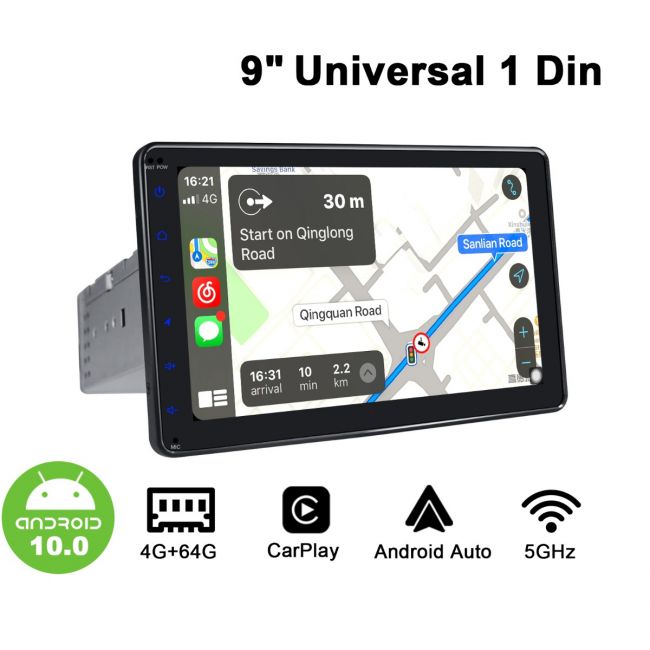Joying New Android 10.0 Single Din Car Radio with IPS 1280*720 Screen