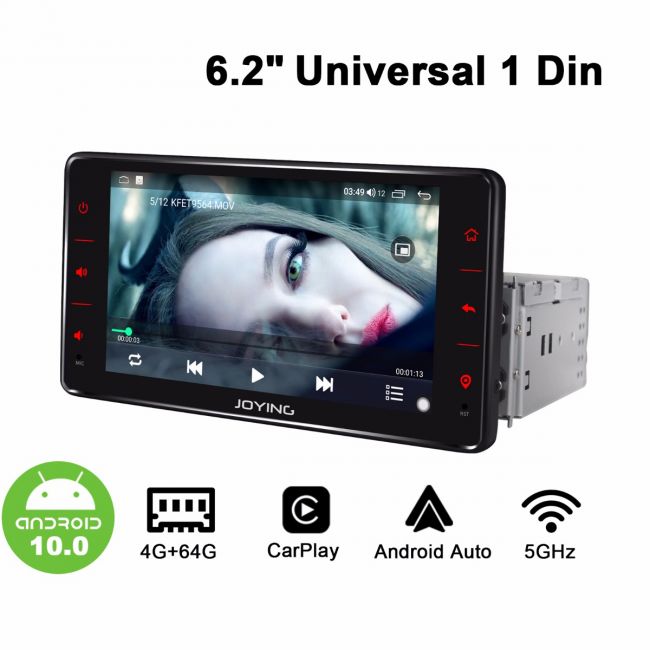 Joying 6.2" Single Din Car Radio with Powerful 10.0 System 5.1
