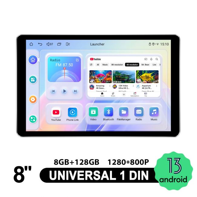 やよいんぐ Joying Android 8 Inch Single Din Car Music Stereo Support