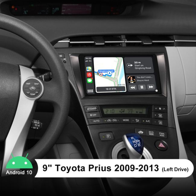 Joying 9 Inch Android 10 0 Aftermarket Toyota Prius Navigation System 2009 2013 With Apple Carplay