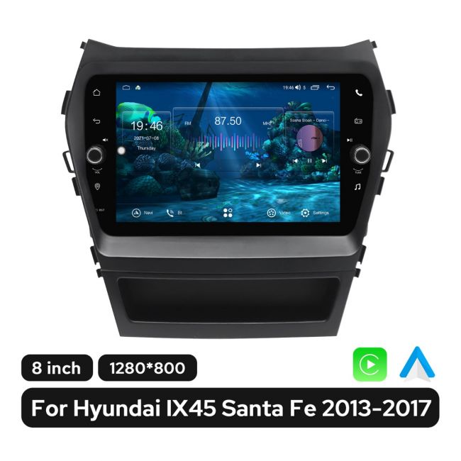  9 Inch Android Car Stereo for Hyundai Santa Fe IX45 Radio  2013-2017: Car Radio Touchscreen Android Head Unit with GPS Bluetooth  Mirror Link Rear View Camera : Electronics