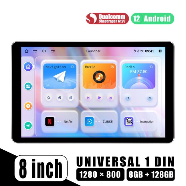 Joying Android 8 Inch Single Din Car Music Stereo Support Coaxial output