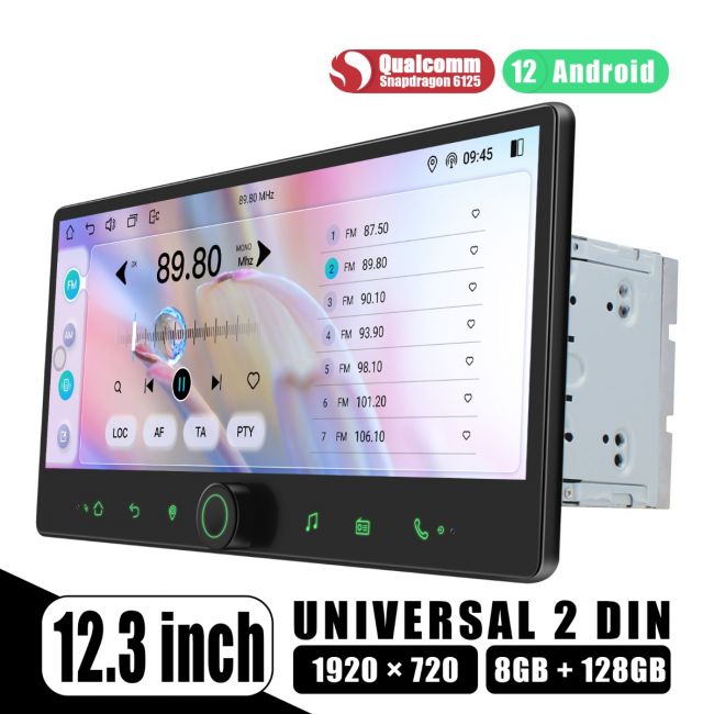 12.3 Bildschirm Android 13 Auto Video Player 2din Radio Stereo