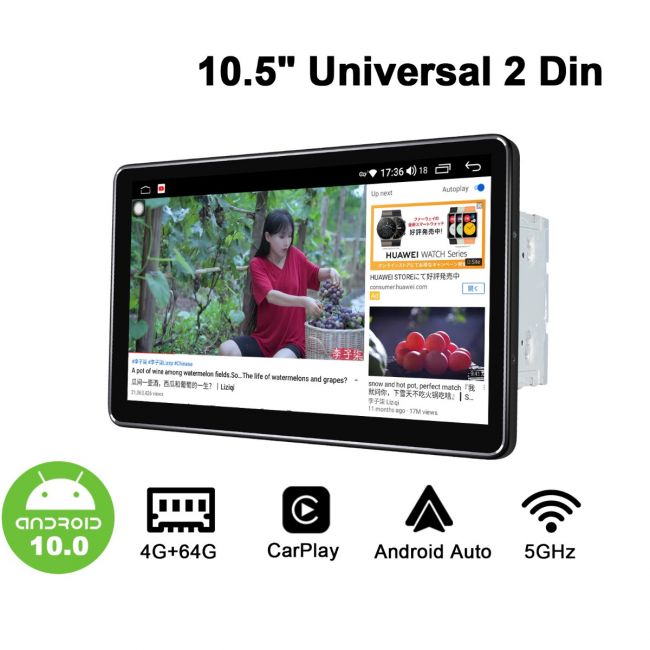 Joying Newest Arrival 10.5 Inch Double Din Car Navigation System 