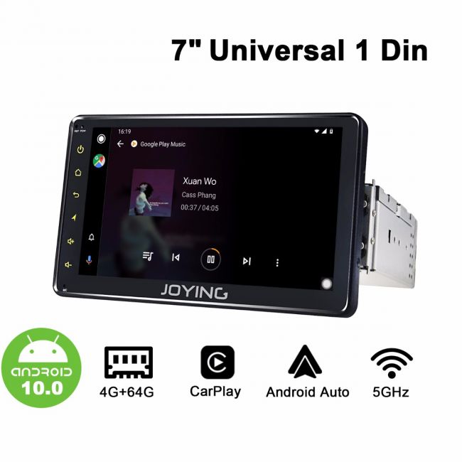 Excretar Desenmarañar ocupado Joying Newest CarPlay 7" Single Din 4GB+64GB Android 10.0 Car Media Player