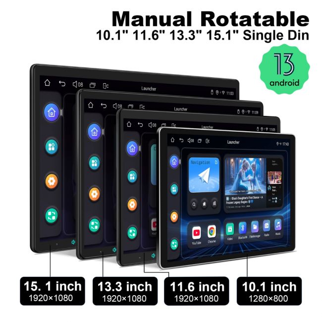 IU I+UN1VER5E ファンコン グリップトック ピッピ Joying rotating Head Unit 10.1