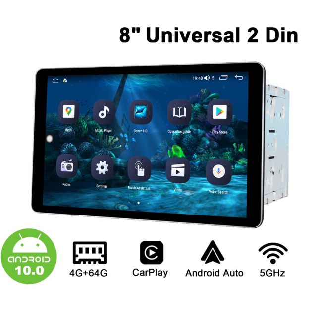 Universal 2 din Android10 Autoradio 11.6 Zoll 8G + 128G 8-Core