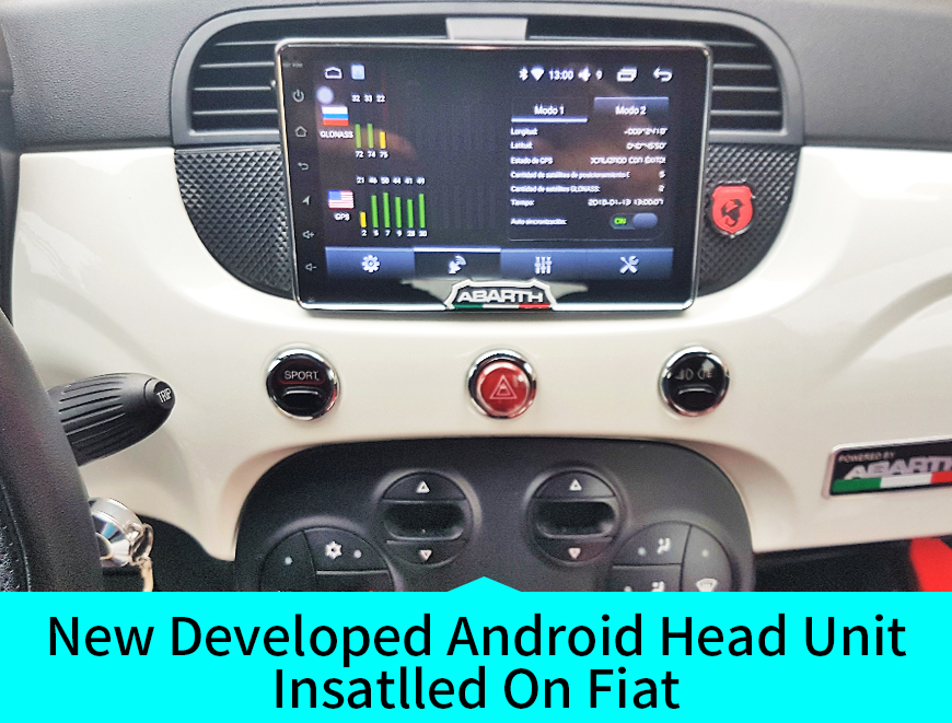 FIAT 500 Radio Head Unit Upgrade System w/ install Kit