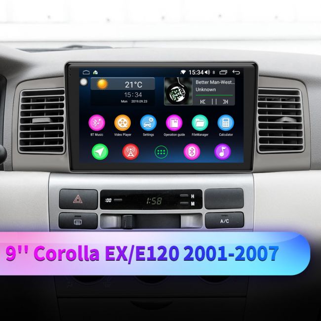 2001 2007 Toyota Corolla Android 8 1 0 Plug And Play Car Audio System Upgrade