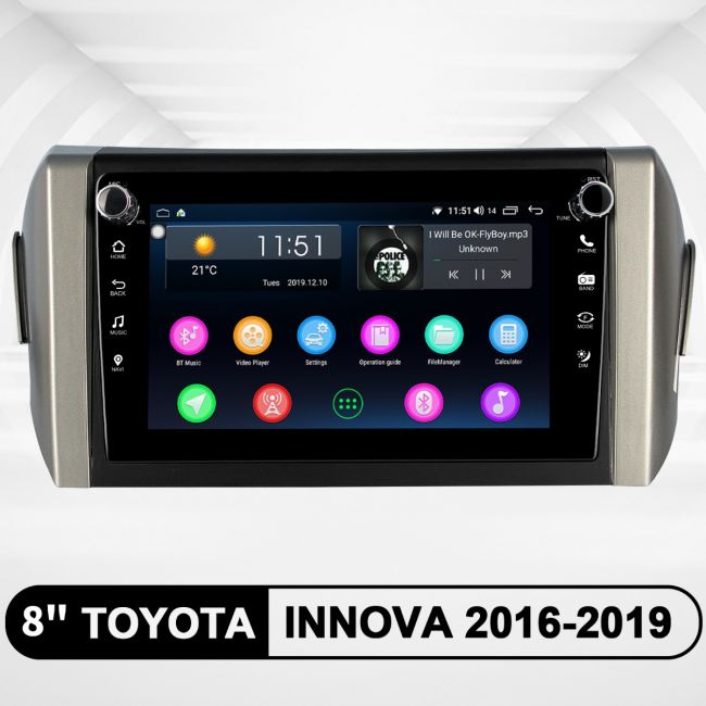 Joying 8 Toyota Innova 2016 2019 Aftermarket Android 8 1 0 Car